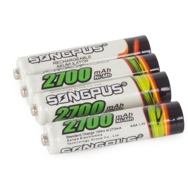 4-Kpl Ladattavat AAA-paristot - 2700 mAh