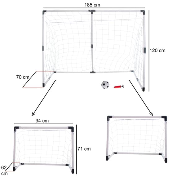 Fotbollsmål för Barn - 186x120 cm