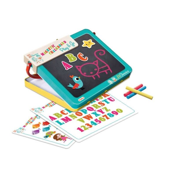 Tavle / Skrible med stativ, fargestifter og magneter - Barn Multicolor