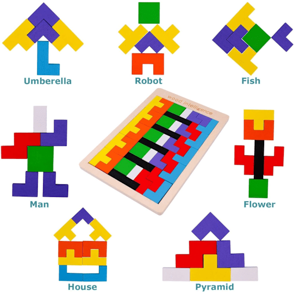 IQ-puslespil Spil / Legetøj til Børn - Træleg Multicolor