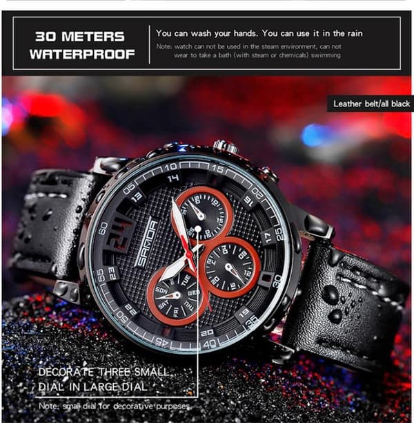 Quartz Klocka / Armbandsur - Svart Black