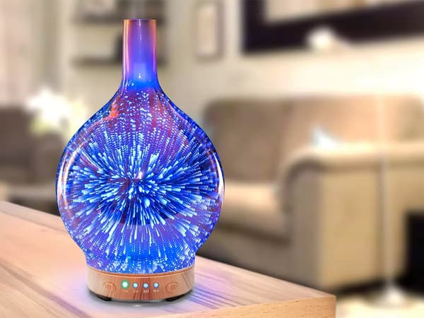 Luftfuktare 3D - RGB-lampa och aromdiffusor