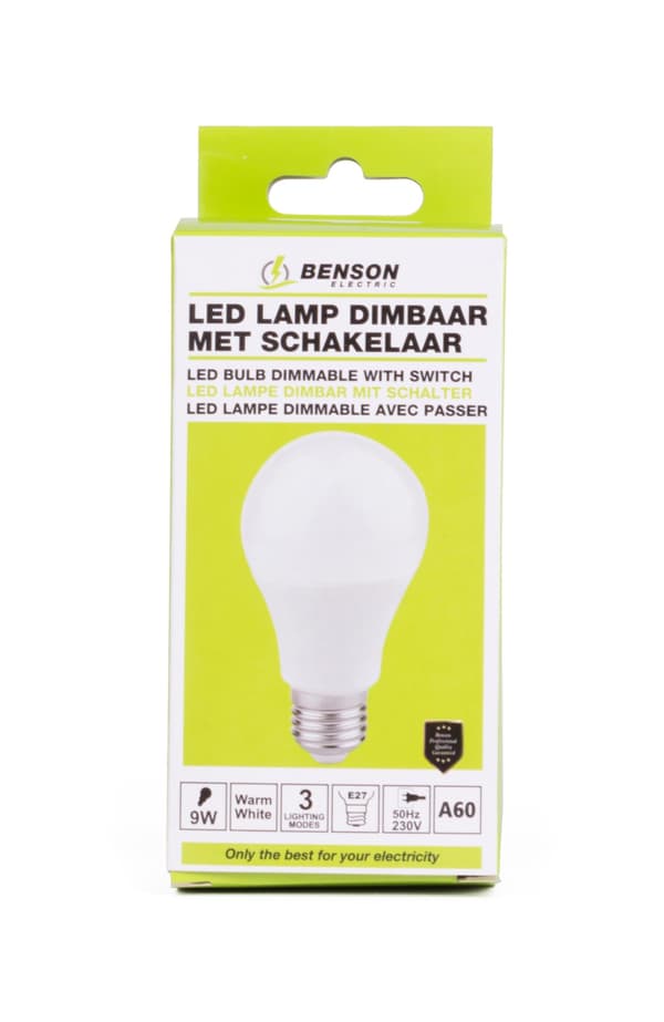 LED-lampa E27 A60 9 W + rörelsesensor varmvit