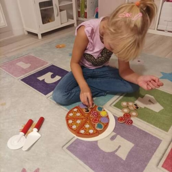 Leksakspizza för Barn - Träleksak