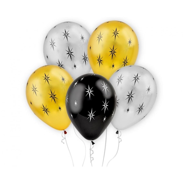Paketerbjudande: Star Shiny ok-ballonger, 5 st, 30 cm (12 tum)