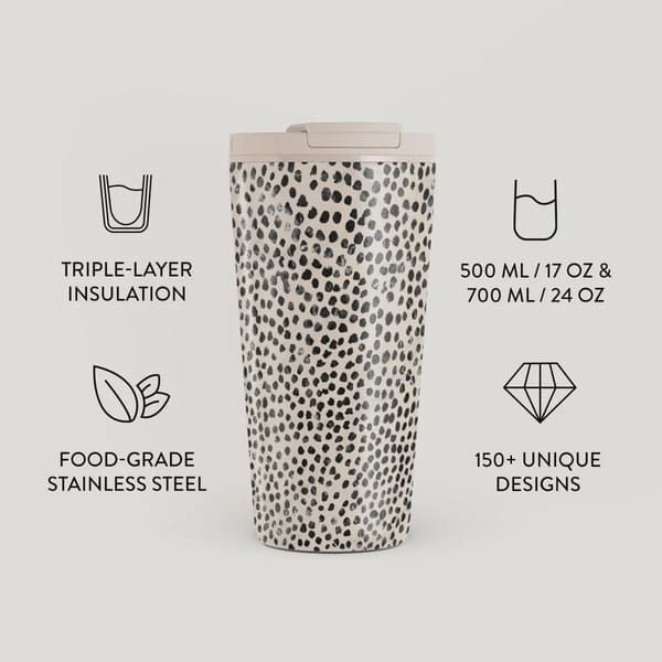 Burga Almond Latte - Termosmugg med Lock-/Sugrörs set