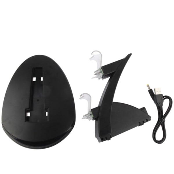 PS4 Kontroll med Laddstation för PS4 - Laddare / Handkontroll / Black 1-Pack Kontroll + Laddstation