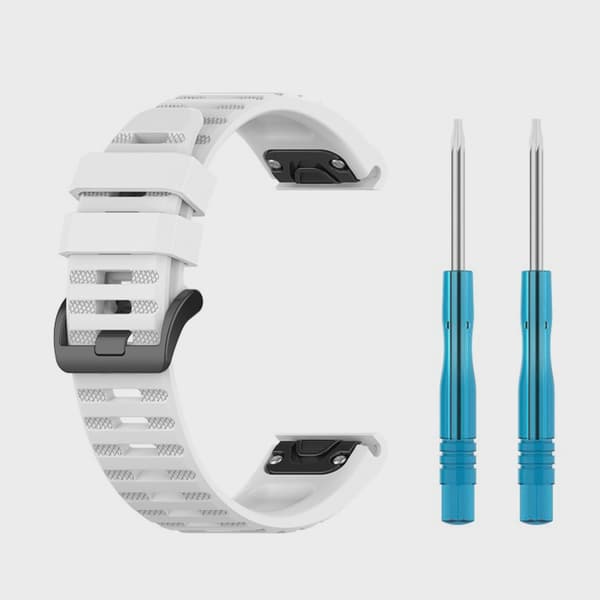 FIXED Silikonrem för Garmin QuickFit 22 mm Vit