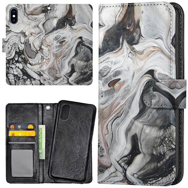 iPhone XR - Lommebok Deksel Marmor