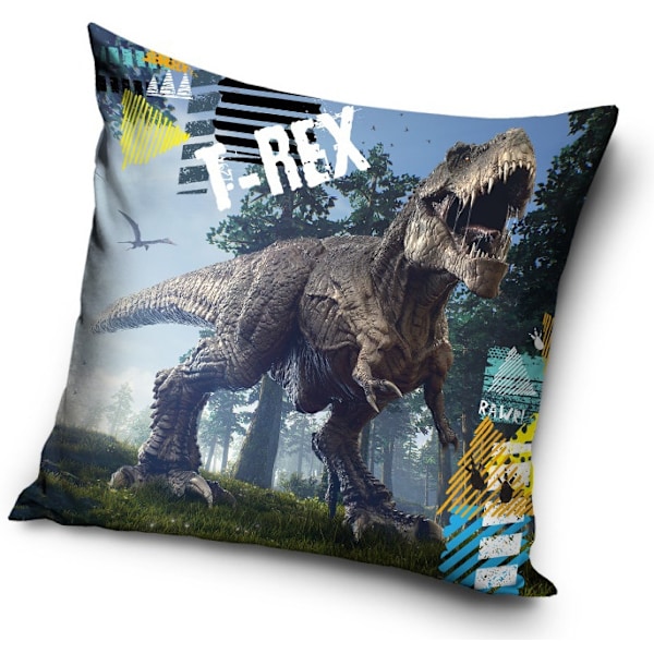 Dinosaurkuddeöverdrag 40x40 cm - Snygg och Mysig Inredning för Barnrum