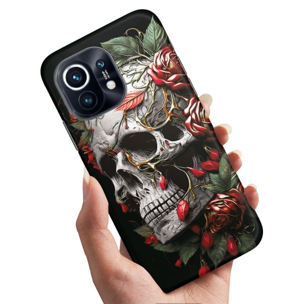 Xiaomi 11 Lite 5G NE - Cover/Mobilcover Skull Roses