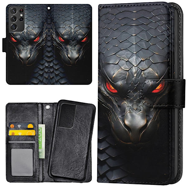 Samsung Galaxy S21 Ultra - Plånboksfodral/Skal Snake