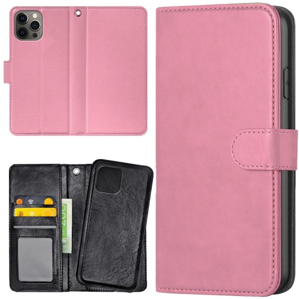iPhone 12 Pro Max - Lommebok Deksel Lyserosa Light pink