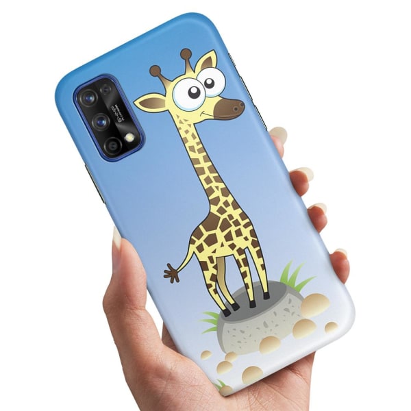 Realme 7 Pro - Cover/Mobilcover Tegnet Giraf