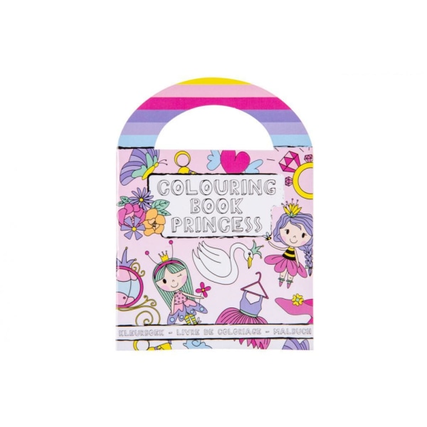 3-Pack - Fargebok for barn med klistremerker Pink Prinsessa