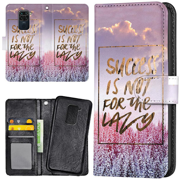Xiaomi Redmi Note 9 - Plånboksfodral/Skal Success Not Lazy