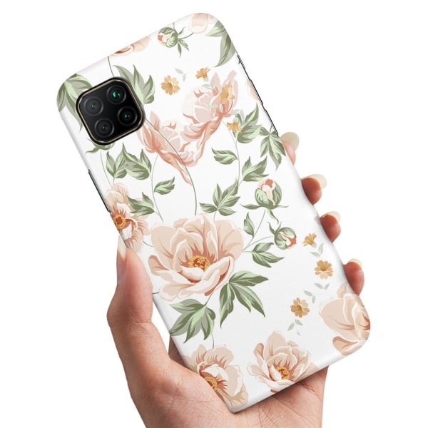 Huawei P40 Lite - Cover/Mobilcover Blomstermønster