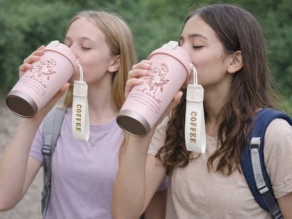 Termosmugg 530 ml med sugrör Pink