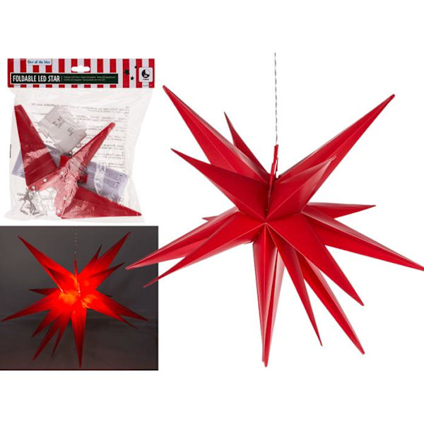 Joulutähti / Langaton LED-lamppu – Joulukoriste Red