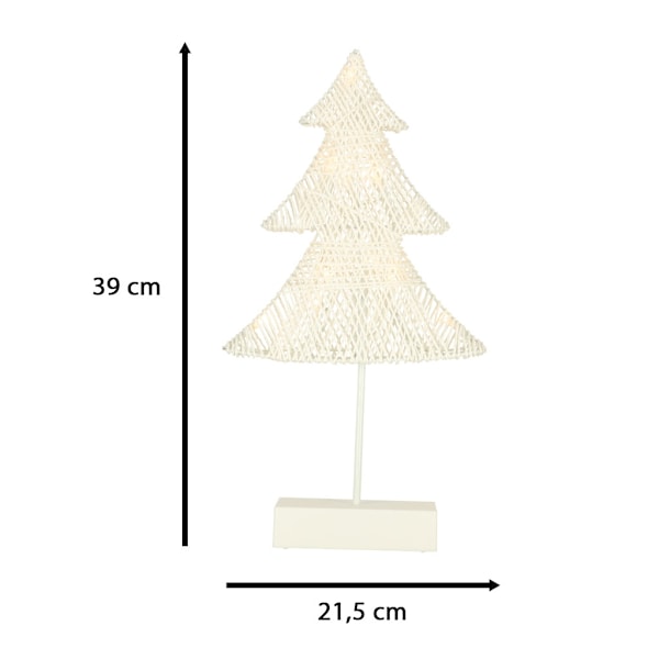 Julgransdekoration stående 39 cm 10 LED varmgul batteridriven