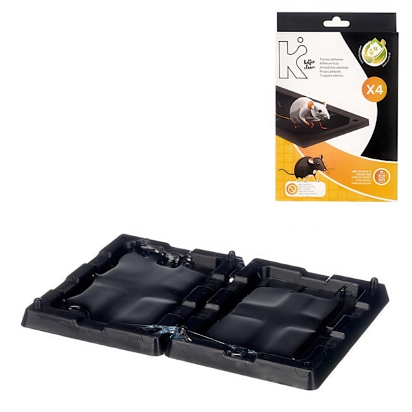 Musefelle / Rottefelle – Klebrig Black 1x (4-pack)
