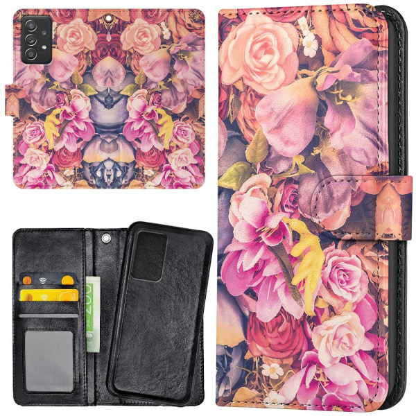Samsung Galaxy A52/A52s 5G - Lompakkokotelo/Kuoret Roses Multicolor