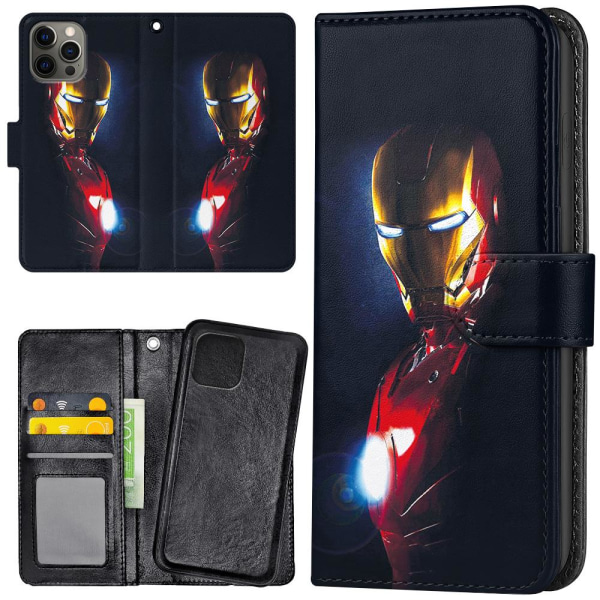iPhone 12 Pro Max - Mobilcover/Etui Cover Glowing Iron Man