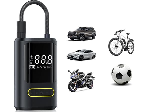 Elektrisk cykelpump kompressor 10 bar LCD