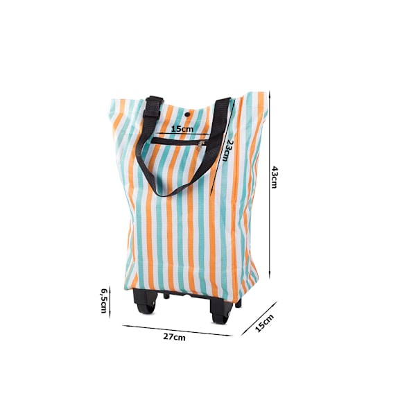 Indkøbstrolley / Indkøbstaske - Taske med hjul MultiColor Randig