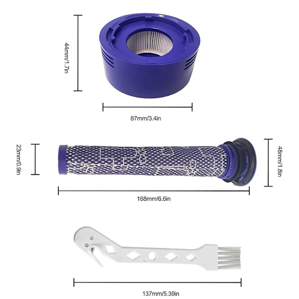 Suodattimet Dyson V7/V8 - Ennen- & jälkisuodatin Purple