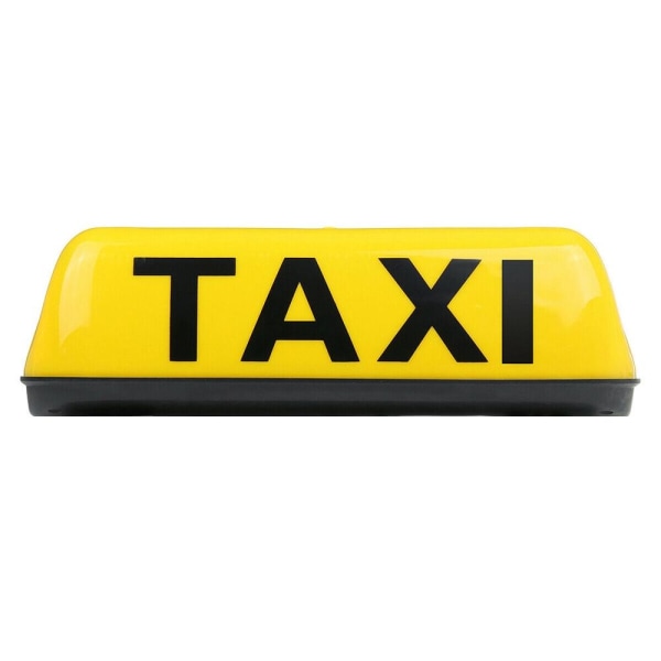 Taxiskilt / Taxilampe (29cm) Gul White