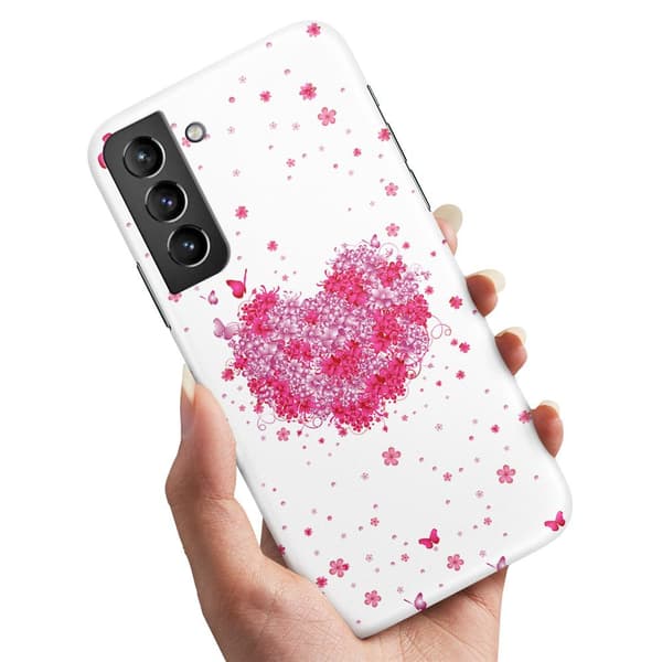 Deksel / Mobildeksel til Samsung Galaxy S21 Plus - Blomsterhjerte