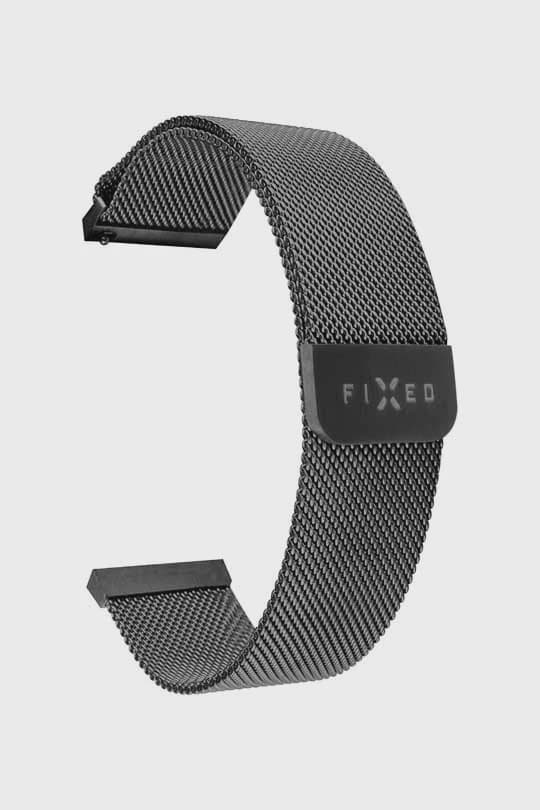 FIXED Mesh metallrem för Smartwatch Universal 22mm Svart