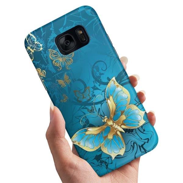 Deksel / Mobildeksel til Samsung Galaxy S7 - Sommerfugler