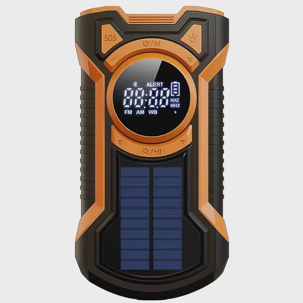 Just in Case 5000 mAh nödradio med solcell svart/orange