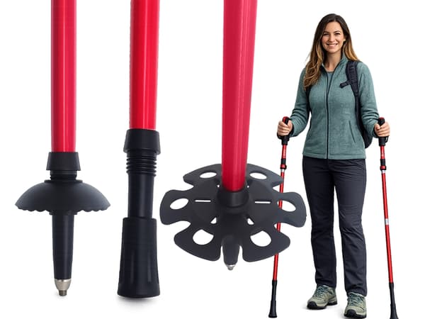 Gåstavar nordic walking set Red