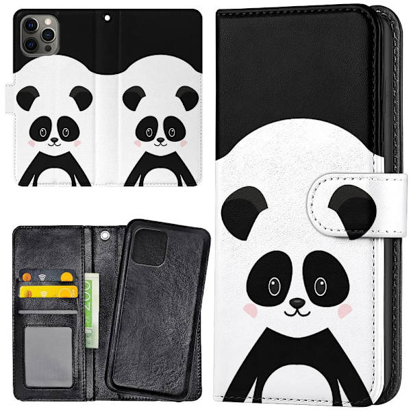 iPhone 14 Pro Max - Plånboksfodral/Skal Cute Panda