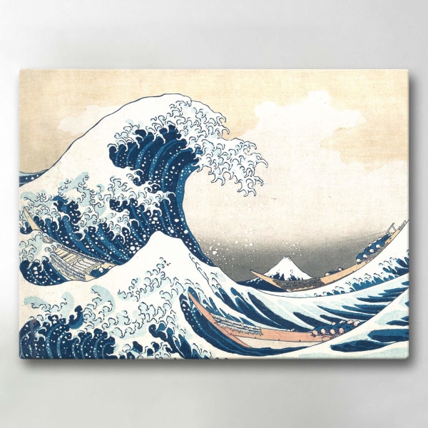 Canvastavla / Tavla - Tsunami by Hokusai - 40x30 cm - Canvas