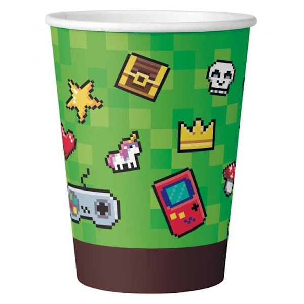 Pappersmuggar för gamer - Set med 6 stycken, 200 ml