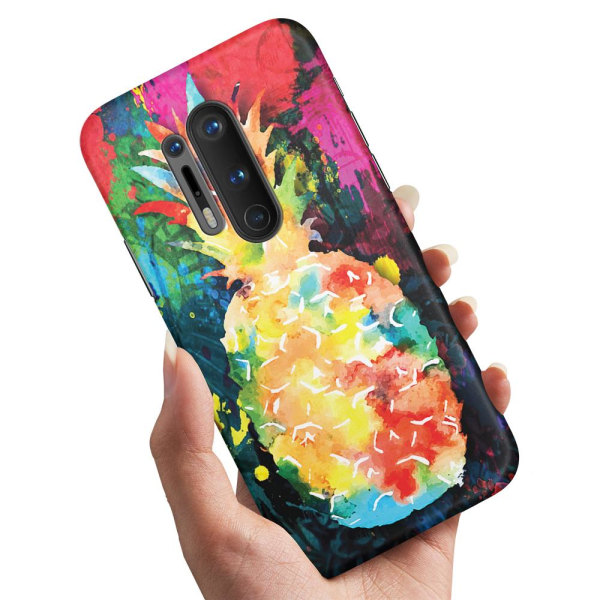 OnePlus 8 Pro - Cover/Mobilcover Regnbue Ananas