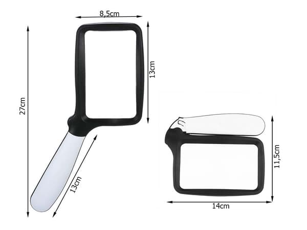 Förstoringsglas med LED-belysning - x3