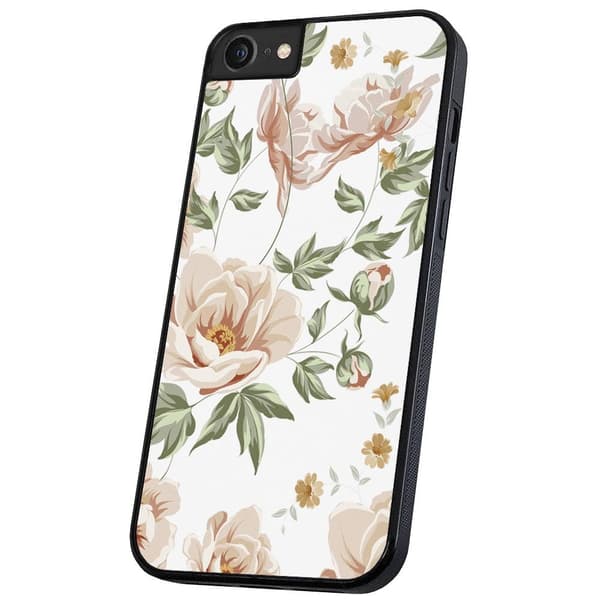 iPhone 16e/17e - Deksel/Mobildeksel Blomstermønster