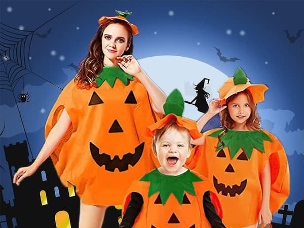 Halloween Pumpa Maskeraddräkt - Barn