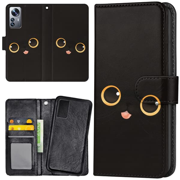Xiaomi 12 Pro - Plånboksfodral/Skal Cat