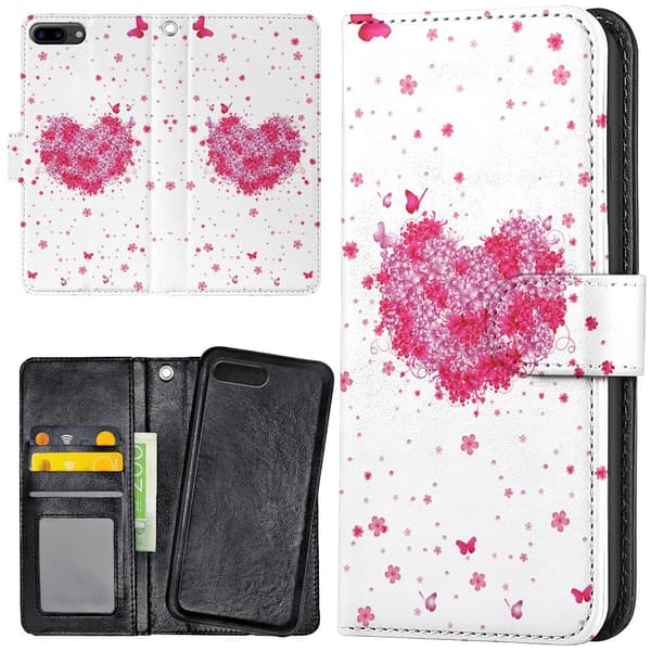 iPhone 7/8 Plus - Mobilcover/Etui Cover Blomsterhjerte