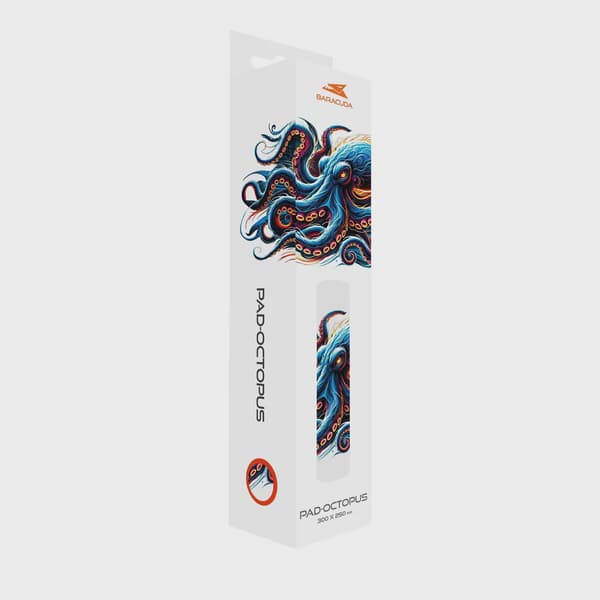 Baracuda OCTOPUS M Musmatta 300x250mm  Svart/Röd