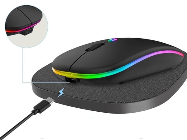 Bluetooth-mus 2.4 GHz - Slim optisk mus för laptop