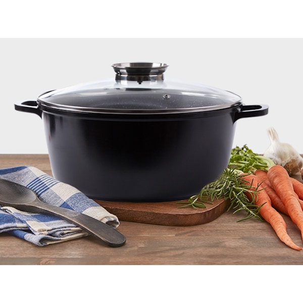 13L Gryta med lock – Non stick beläggning – Induktionshäll
