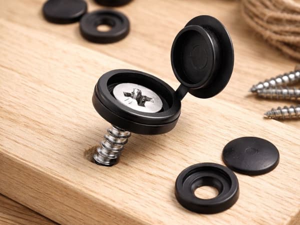 Skruvskydd 100 st möbel Black