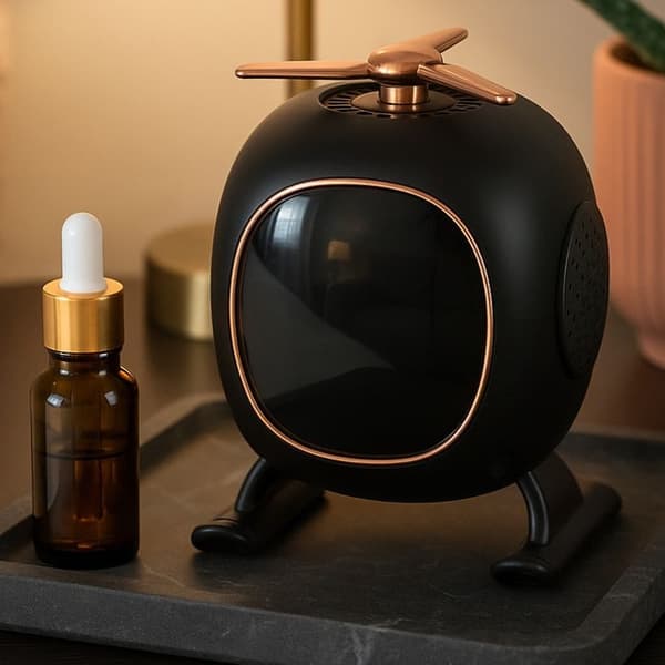 Bluetooth Højttaler / Speaker med Aromaterapi & LED-Natlys - Vækkeur